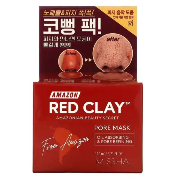 Missha Amazon Red Clay Pore Mask -110ml - Image 4