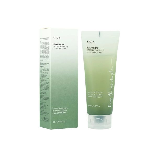 Anua Heartleaf Succinic Moisture Cleansing Foam 150ml - Image 3